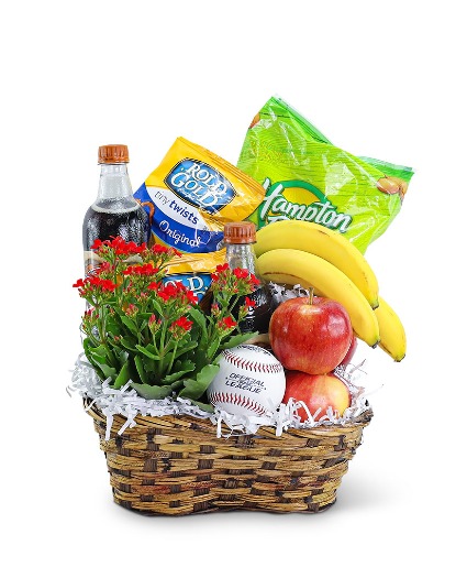 Home Run Basket Flower Arrangement