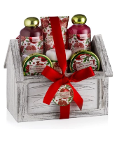 Home Spa Gift Basket - Bath & Body Set in Exotic P Gift Basket