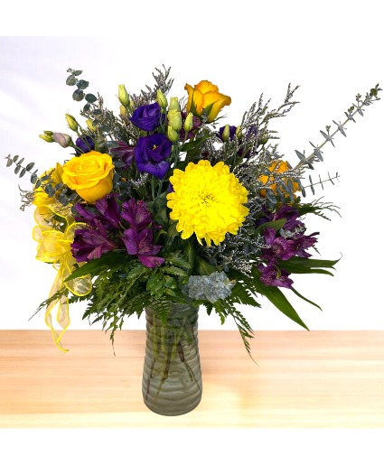 Honey and Plum Vase Arrangement