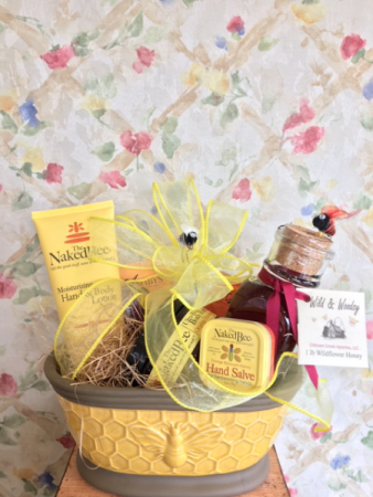 Queen Bee Honey Blossom Gift Basket