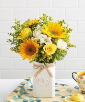 Honey Bee Buzz for Summer yellow and white