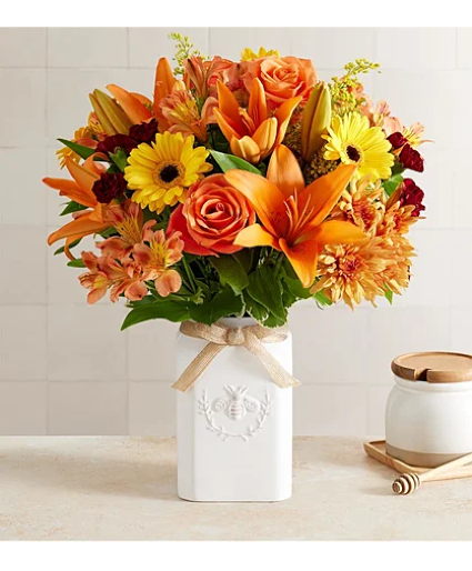 HONEY BEE FALL BOUQUET VASE