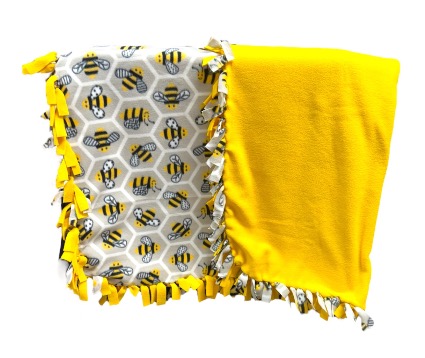 Honeycomb Bees Fleece Blanket