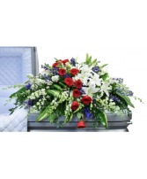 Honor And Respect Casket Spray