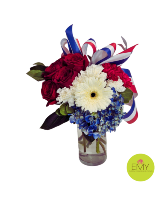 Honor and Respect Flower Vase arrangement