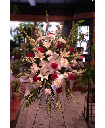 Honorable Memories  Red & White Spray in South Milwaukee, WI | PARKWAY FLORAL INC.