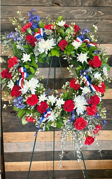 Honorable Salute funeral wreath in Lakeside, CA | Finest City Florist