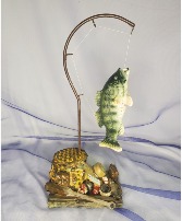 Hooked Fish Statue 