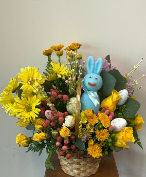 HOP BLOOMY EASTER BASKET ARRANGEMENT