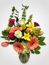 Hoping for Spring Bouquet Vase Arrangement