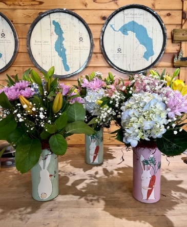 Hoppy Easter Vase arrangement in Balsam Lake, WI | BALSAM LAKE PRO-LAWN INC.