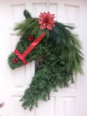 Horse Head Wreath Horse Horse Wreath Christmas Horse Head Wreath 