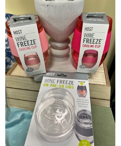 Host Wine Freeze Cooling Cups Set with Lids