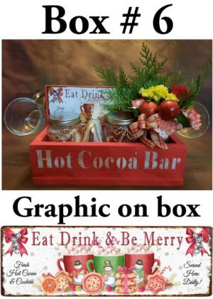 Hot Cocoa Boxes with Fresh Christmas Flowers! Farmhouse/Cottage Chic Decor