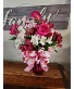 Hot Pink and Lively Vase Arrangement