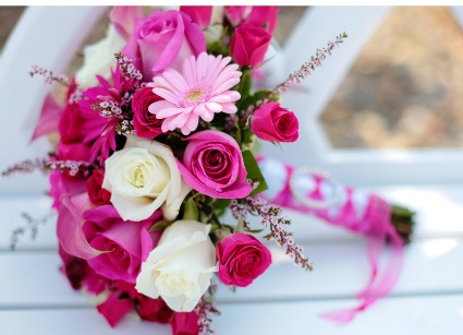 Hot Pink Bridal Bouquet 