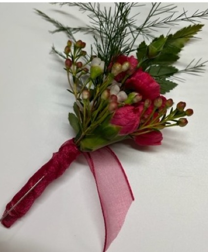 Hot Pink Carnation Boutonniere
