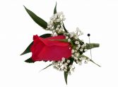 Hot Pink Rose Prom Boutonniere