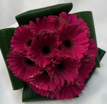Hot Pink Gerbera Daisies Bridal Bouquet in Fredericton, NB | GROWER DIRECT FLOWERS LTD