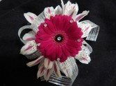 Hot Pink Gerbera Daisy with Alstromeria Corsage