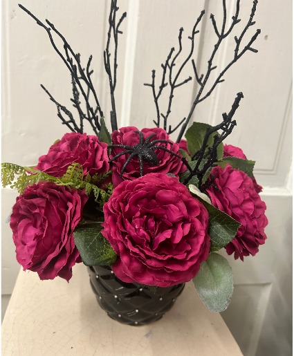 Hot Pink Halloween Roses 