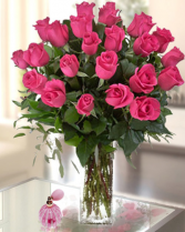 Hot Pink Lady Rose Arrangment