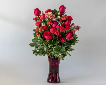 Hot Pink Passion Vased Arrangement