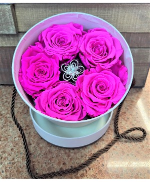 Hot Pink Rose Box Small Rose Box