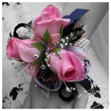 Hot pink rose Prom Corsage