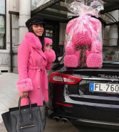 Hot Pink Rose Teddy Bear Large- 27 Inch