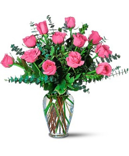 Hot Pink Roses Fresh