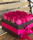 Hot Pink Roses in Rustic Box Rustic Box