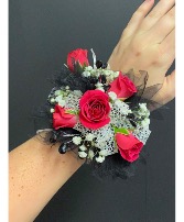 Hot Pink Tulle  Wrist Corsage 