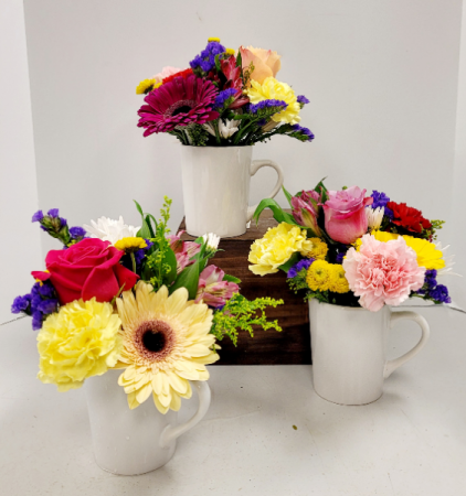Hug In A Mug Flower Arrangement