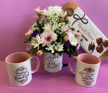 Hug in a Mug mothers day arrangement in mug in Silverton, OR | Julie's Flower Boutique