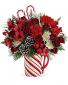 hug sweet stripes bouquet christmes