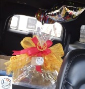 Huge 'Snack Bin' with Mylar Balloons Goody Basket 