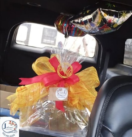 Huge 'Snack Bin' with Mylar Balloons Goody Basket