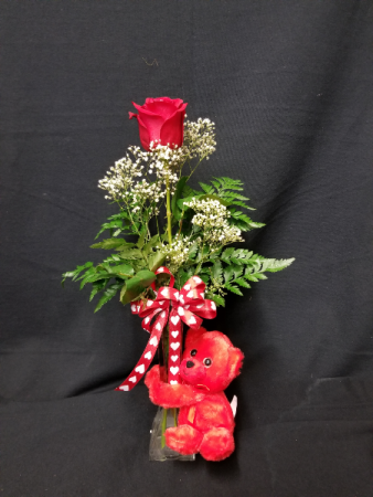 **SOLD OUT** Huggable Red Rose Budvase