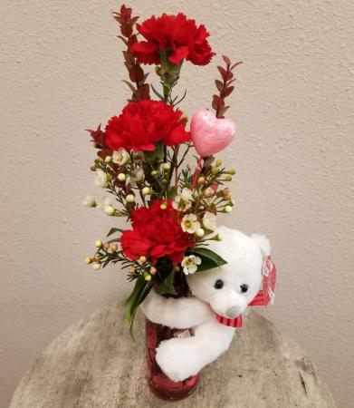 Bear Hug! Carnations Crane's Original!