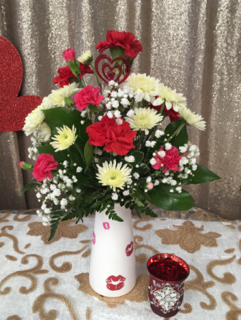 Hugs and Kisses Vase Arrangement