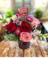Hugs and Kisses  Vase Arrangement 