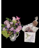 Hummingbird mug and sweets duo  