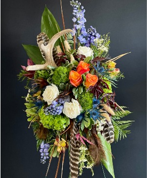Hunter's Farewell Standing Funeral Spray
