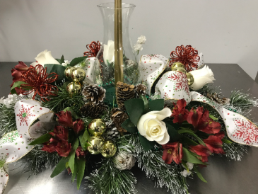 CHRISTMAS CENTERPIECE CHRISTMAS CANDLE CENTERPIECE in Parma, OH | The Parma Flower Shop
