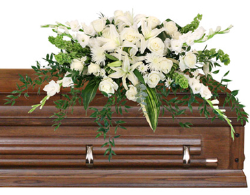 Hushed Goodbye Casket Spray in Dayton, OH | ED SMITH FLOWERS & GIFTS INC.