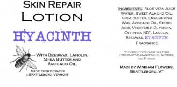 HYACINTH Made from Scratch Natural Hand Lotion Our own luxurious shea butter, beeswax and lanolin hand lotion !