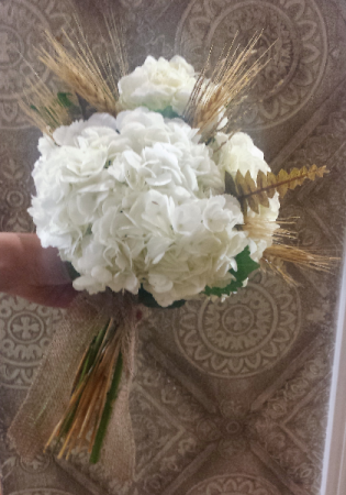 Hydrangea And Wheat Bouquet In Draper Ut Enchanted Cottage Floral
