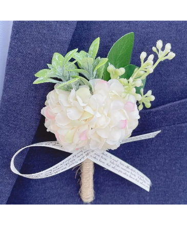 Hydrangea Boutonniere in Newmarket, ON | FLOWERS 'N THINGS FLOWER & GIFT SHOP