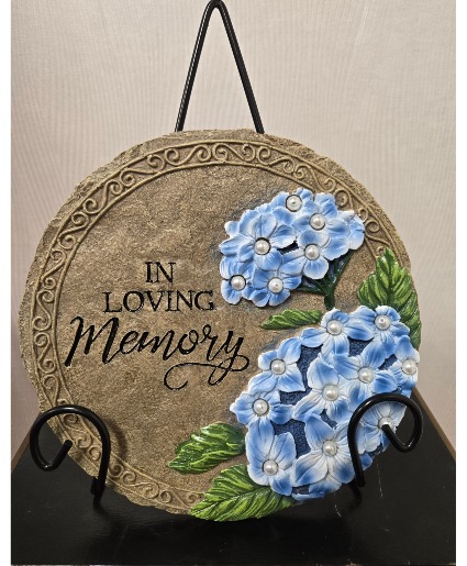 Hydrangea In Loving Memory Resin Plaque